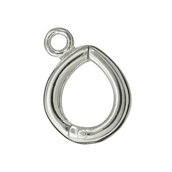 1905705101 Clip pendant with eyelet 10mm, silver (1 PU) | wholesaler gems & healing stones