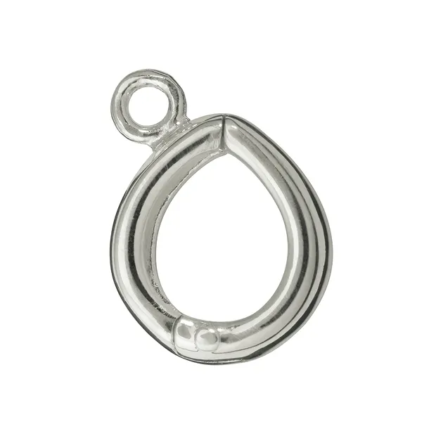 Clip pendant with eyelet 10mm, silver (1 PU) | wholesaler gems & healing stones