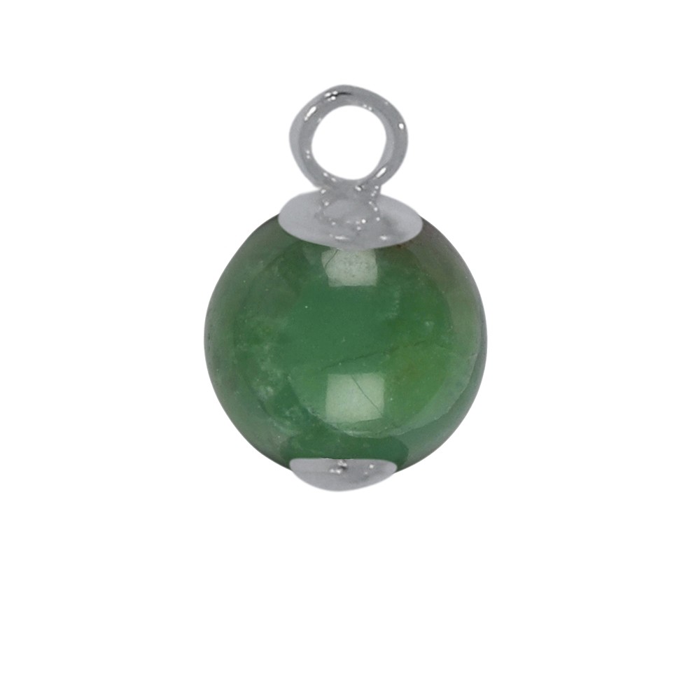 Pin with eyelet and cap, silver (18 pcs./ PU) | wholesaler gems & healing stones