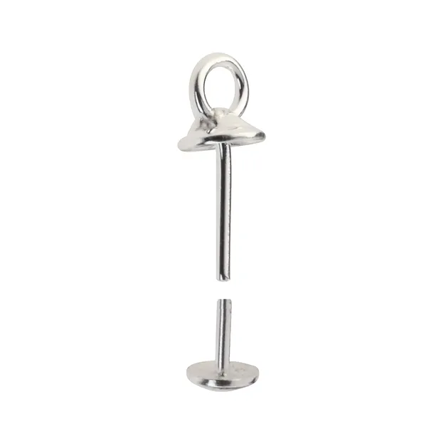 Stift mit Öse und Kappe, Silber (18 St./VE) | Edelsteine, Heilsteine & Schmuck