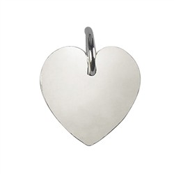 1905802221 Piastra per timbri "Cuore" con occhiello 10 mm, argento (3 pz./ UC) | Marco Schreier