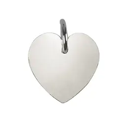 1905802221 Piastra per timbri "Cuore" con occhiello 10 mm, argento (3 pz./ UC) | Marco Schreier