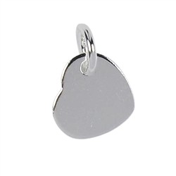 1905802251 Piastra per timbri "Cuore" con occhiello 08mm, argento (6 pz./ UC) | Marco Schreier