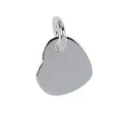 1905802251 Stamp platelet "Heart" with eyelet 08mm, silver (6 pcs./ PU) | Marco Schreier