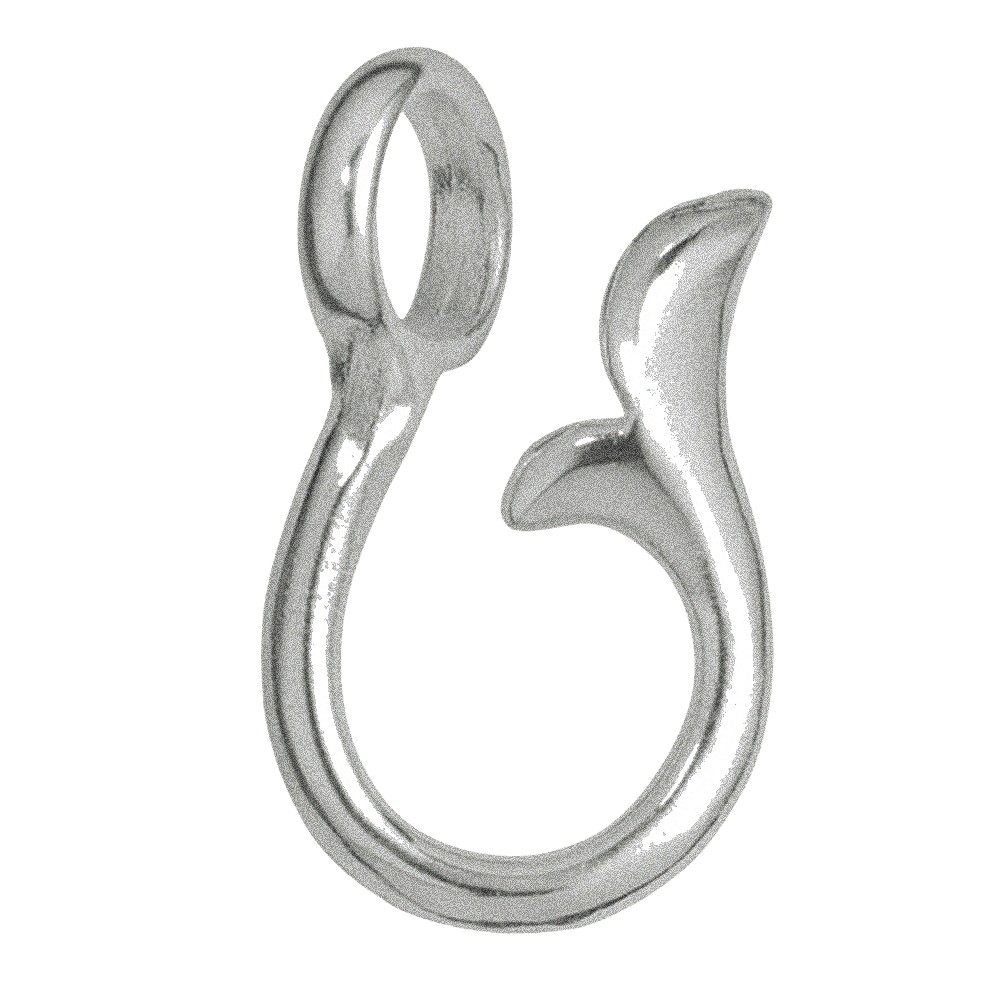 Ciondolo per ciondoli "pinna di balena" opaco, 17 mm (3 pz./ UC) | Marco Schreier