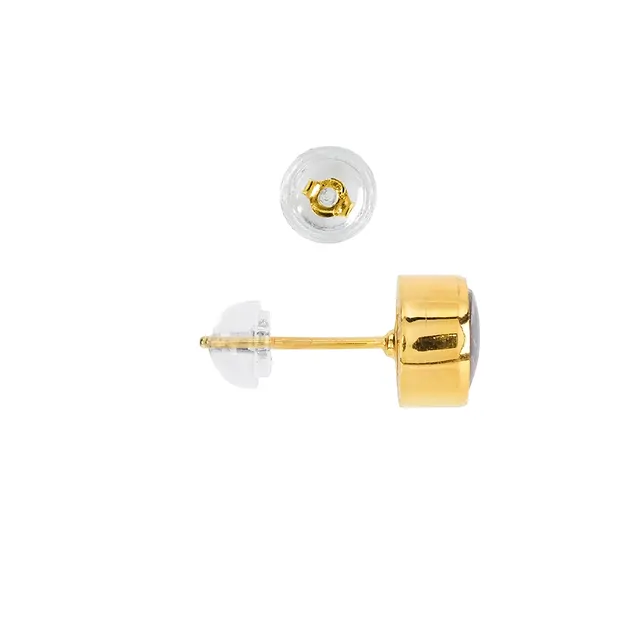 Ohrstecker-Sicherung Silikon (40 St./VE), vergoldet | Marco Schreier