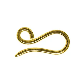 Gancio con occhiello 18 mm, argento placcato oro (3 pz./ UC) | Marco Schreier