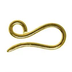 1909203251 Hook with eyelet 25mm, gold-plated silver (1 pc./ PU) | Marco Schreier
