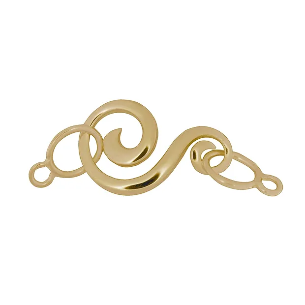 S-hook and spiral 25mm, gold-plated silver (1 pc./ PU) | Marco Schreier