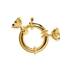 1909211211 Spring Ring Design 21mm with End Caps, silver gold-plated (1 pc./ PU) | Marco Schreier