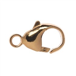 1909221091 Lobster Clasp fixed eyelet 09mm, gold-plated silver (10 pcs./ PU) | Marco Schreier