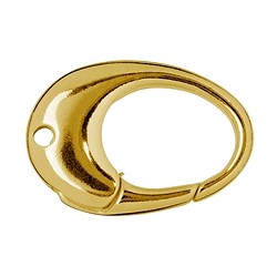 1909227021 Design-Karabiner "Oval" 28mm, Silber vergoldet (1 St./VE) | Marco Schreier