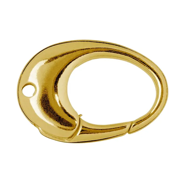 Moschettone "Oval" 28 mm, argento placcato oro (1 pz./ UC) | Marco Schreier