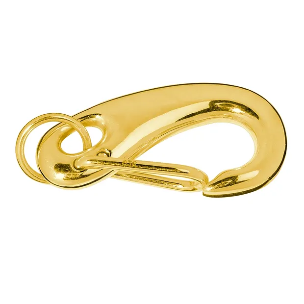 Design-Karabiner "Oval" 35mm, Silber vergoldet (1 St./VE) | Marco Schreier