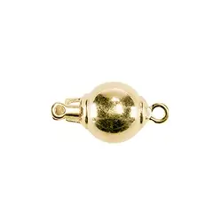 1909250011 Ball Clasp 06mm, gold-plated silver (1 PU) | wholesaler gems & healing stones