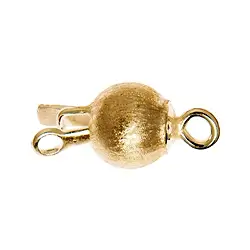 1909250032 Ball Clasp 10mm, silver gold-plated matt (1 pc./ PU) | Marco Schreier