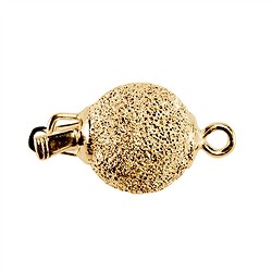 1909250033 Chiusura a sfera 10 mm, argento placcato oro e diamanti (1 pz./ UC) | Marco Schreier