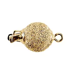 1909250033 Ball Clasp 10mm, gold-plated silver diamond-plated (1 pc./ PU) | Marco Schreier