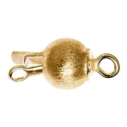 1909250042 Ball Clasp 12mm, silver gold-plated matt (1 pc./ PU) | Marco Schreier