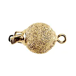 1909250043 Ball Clasp 12mm, gold-plated silver diamond-plated (1 PU) | Marco Schreier