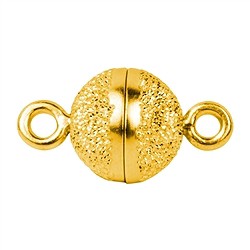 1909260023 Cierre magn&#xE9;tico redondo 10mm, plateado diamantado, dorado (1 ud./VE) | Marco Schreier