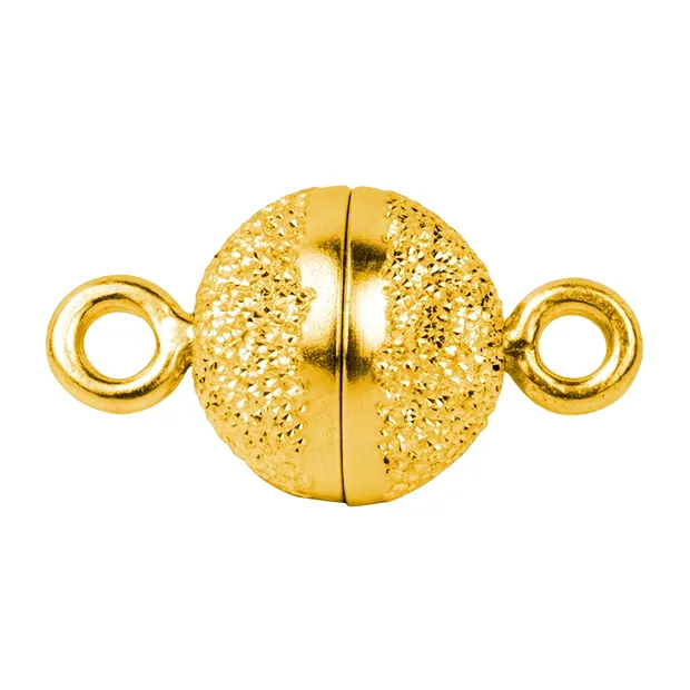 Fermoir magnétique rond 10mm, argent diamanté, doré (1 pcs/UC) | Marco Schreier