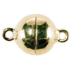 1909260031 Magnetic clasp round 12mm, gold-plated silver (1 PU) | Marco Schreier