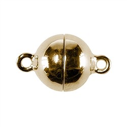 1909260041 Magnetic clasp round 06mm, gold-plated silver (1 PU) | Marco Schreier