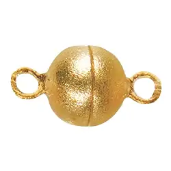 1909260042 Magnetic clasp round 06mm, silver gold-plated matt (1 PU) | Marco Schreier