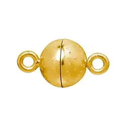 1909260047 Chiusura magnetica "Cielo stellato" rotonda 06 mm, argento placcato oro (1 UC) | Marco Schreier