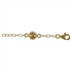 1909260121 Magnetschließe mit Karabiner und Kettchen, Silber vergoldet (1 St./VE) | Marco Schreier