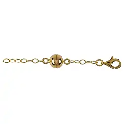 1909260121 Magnetic clasp with Lobster Clasp and chain, gold-plated silver (1 PU) | Marco Schreier