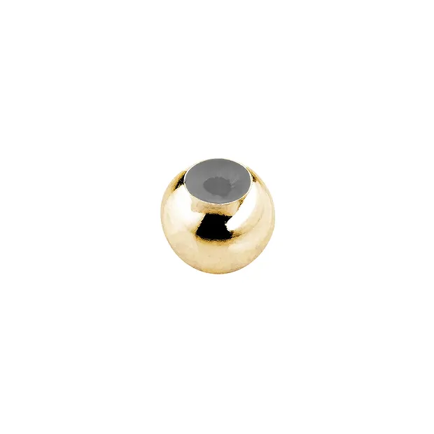 Justierkugel 3,0mm (1,2mm Loch), Silber vergoldet (1 St./VE) | Marco Schreier