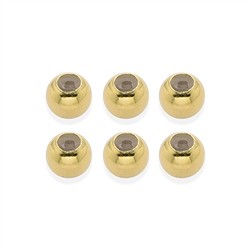 1909267101 Bola de ajuste de 4,0 mm (orificio de 1,8 mm), plata dorada (6 uds./VE)  | Marco Schreier