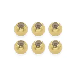 1909267101 Boule d'ajustage 4,0mm (trou 1,8mm), argent doré (6 pcs/UC)  | Marco Schreier