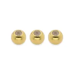 1909267111 Bola de ajuste de 5,0 mm (orificio de 2,6 mm), plata dorada (3 uds./VE) | Marco Schreier