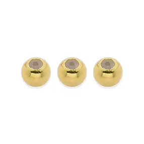Bola de ajuste de 5,0 mm (orificio de 2,6 mm), plata dorada (3 uds./VE) | Marco Schreier