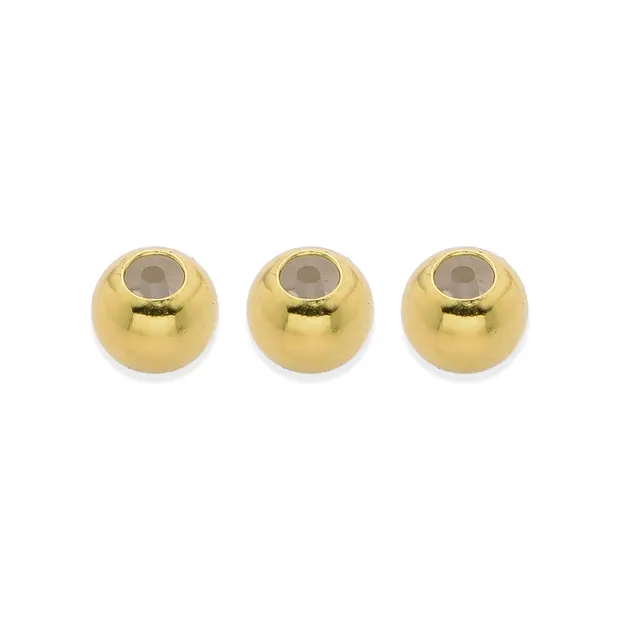 Justierkugel 5,0mm (2,6mm Loch), Silber vergoldet (3 St./VE) | Marco Schreier