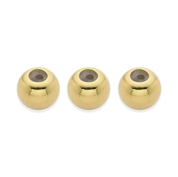 Justierkugel 6,0mm (3,0mm Loch), Silber vergoldet (3 St./VE) | Marco Schreier