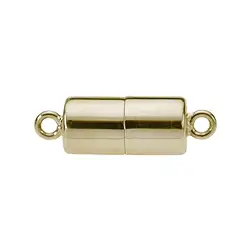 1909269211 Magnetic clasp cylinder 07 x 20mm, gold-plated silver (1 PU), capped | Marco Schreier