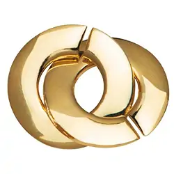 1909271012 Ring-Clasp round 14mm, silver gold-plated matt (1 pc./ PU) | Marco Schreier