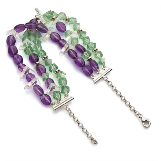 Fermoir pour bracelet 5 rangs, argent doré (1 pcs/Unité) | Marco Schreier