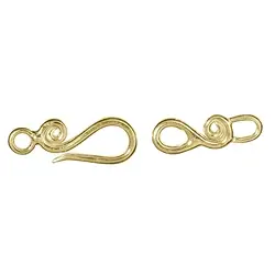 1909286021 Decorazione a spirale con gancio e occhiello 25 mm, argento placcato oro (1 pz./ UC) | Marco Schreier