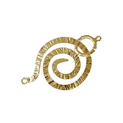 1909286032 Spiral-Haken 20mm, Silber vergoldet matt (1 St./VE) | Marco Schreier