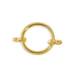 1909287011 Anello di fissaggio con due occhielli doppi, argento placcato oro, 22 mm (1 pz./ UC) | Marco Schreier