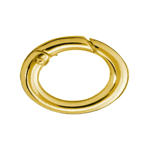 Ringschließe 12 x 16mm, Silber vergoldet, runde Schiene (1 St./VE) | Marco Schreier
