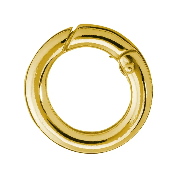 Ringschließe 15mm, Silber vergoldet, runde Schiene (1 St./VE), Premium | Marco Schreier