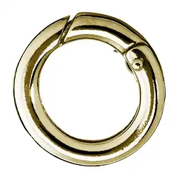 1909287121 Ring clasp 17mm, gold-plated silver, round bar (1 PU), Premium | Marco Schreier