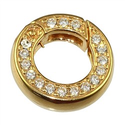 1909290021 Fermoir anneau avec zirconium 20mm, argent doré, rail carré (1 pcs/UC) | Marco Schreier