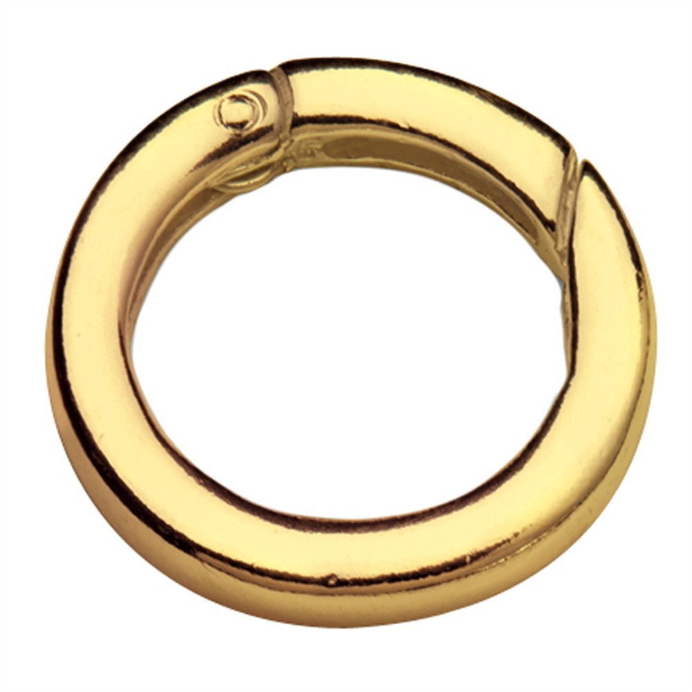 Cierre de anilla 20mm, plata dorada, barra cuadrada (1 unidad) | Marco Schreier